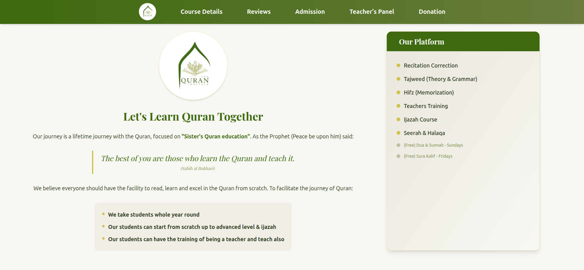 Landing Page